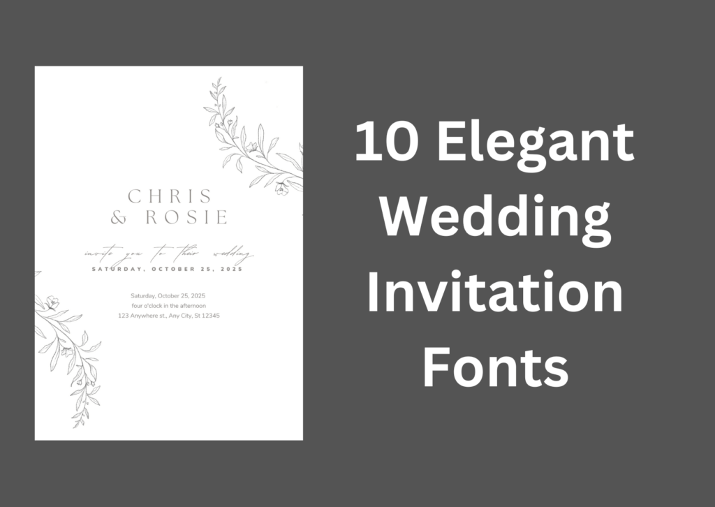 Elegant Wedding Invitation Fonts