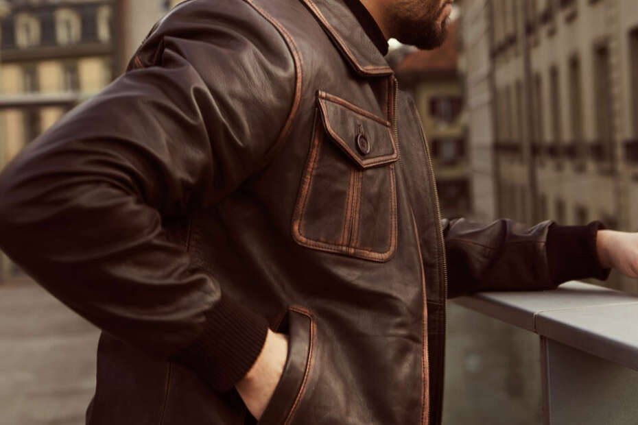 Leather Bomber Jacket